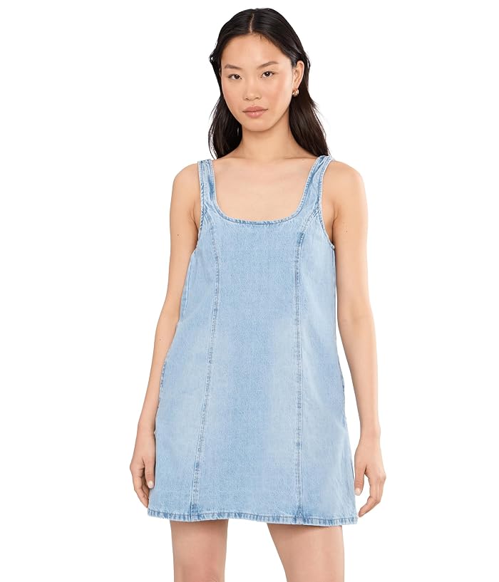 Women's Blank NYC Summertime Flare Denim Min Dress in Blue