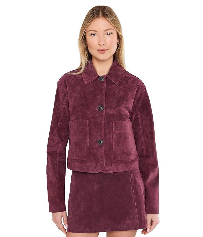 Women's Blank NYC Wine O'clock Real Suede Jacket