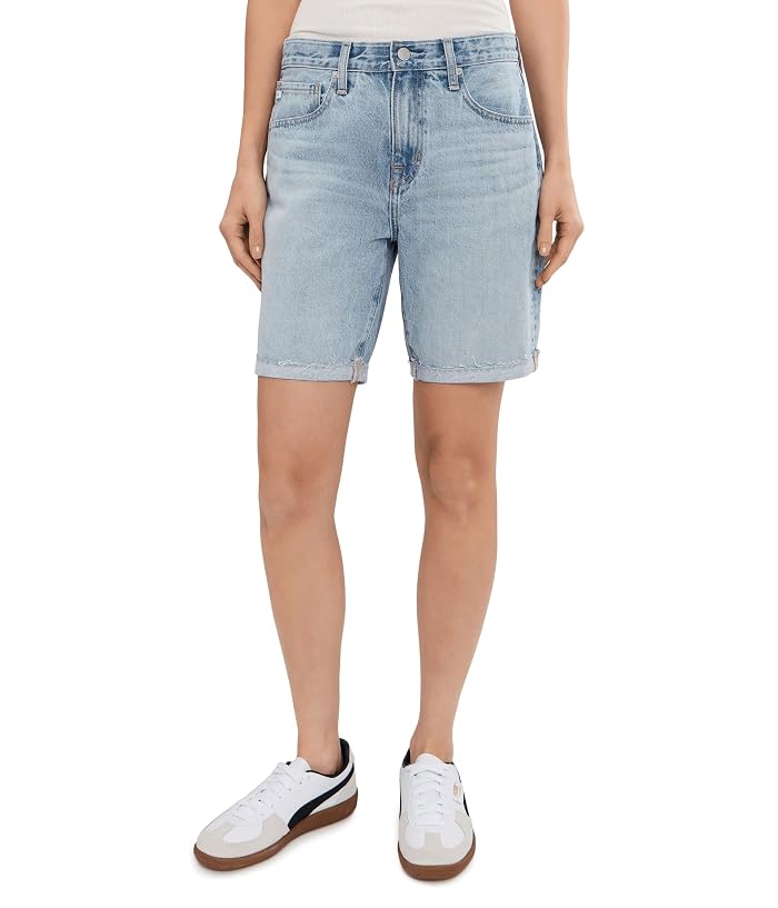 Women's AG Jeans Ex-Boyfriend Mid-Rise Slouchy Shorts in Soft Focus