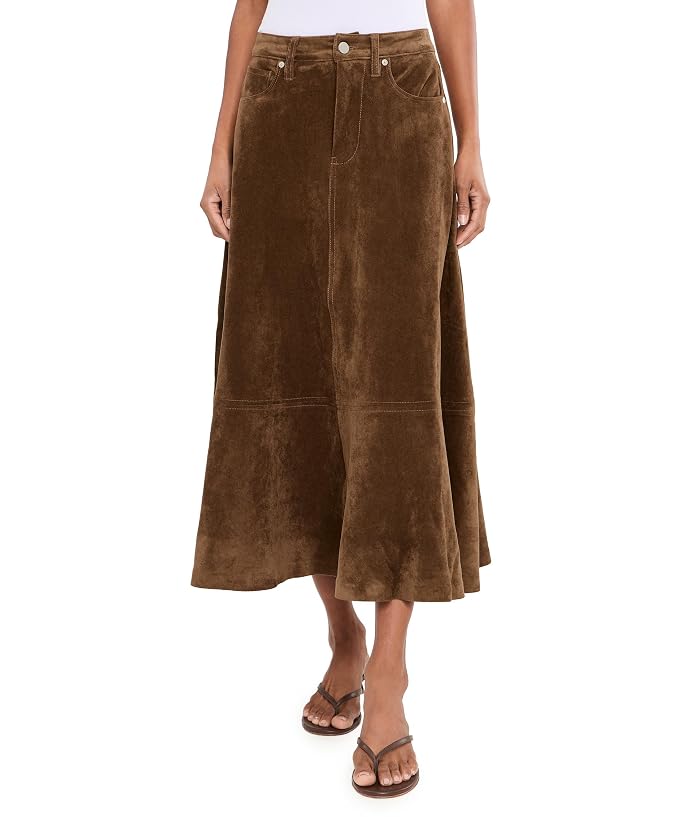 Women's Blank NYC Morning Brew Faux Suede Midi Skirt