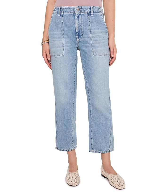 Women's AG Jeans Analeigh Mid-Rise Utility Pants in Wine Garden