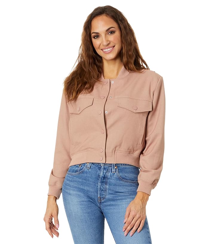 Women's Blank NYC Woven Bomber Jacket with Pockets